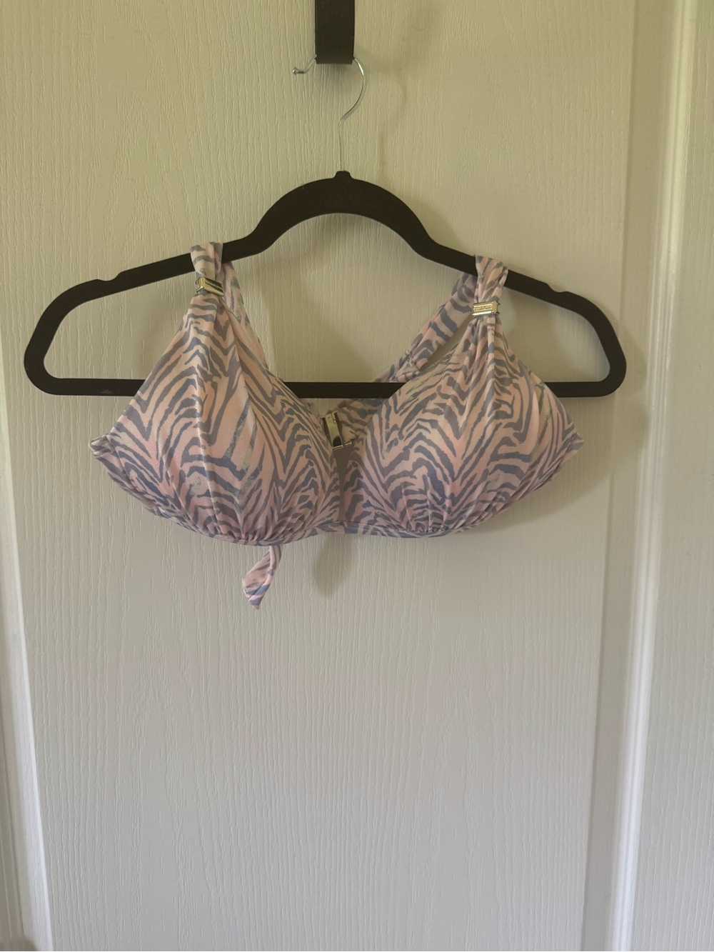 Victoria's Secret Pink and Gray Zebra Bikini Top